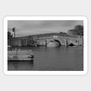 Stone bridge over the River Thurne in the village of Potter Heigham Sticker